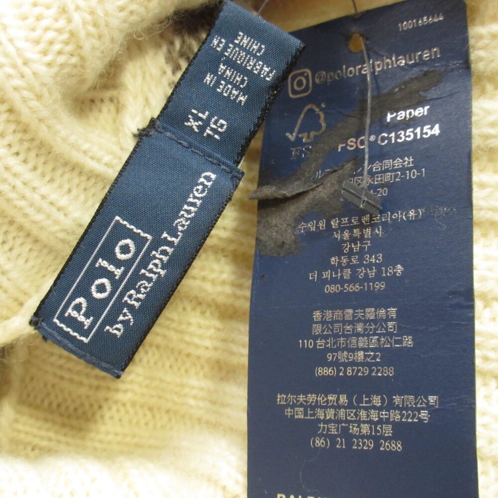 NWT Polo Ralph Lauren Hybrid Fair Isle Sweater-Pleated Turtleneck Dress XL - Picture 7 of 9